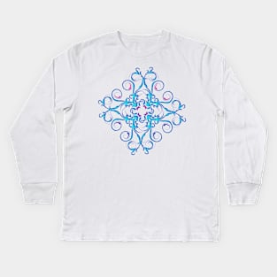 Flower Swirl Kids Long Sleeve T-Shirt